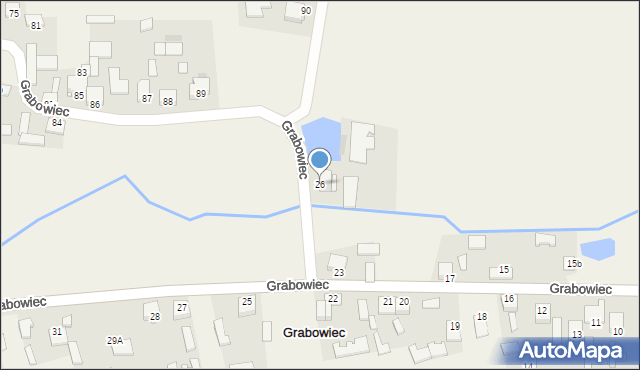 Grabowiec, Grabowiec, 26, mapa Grabowiec