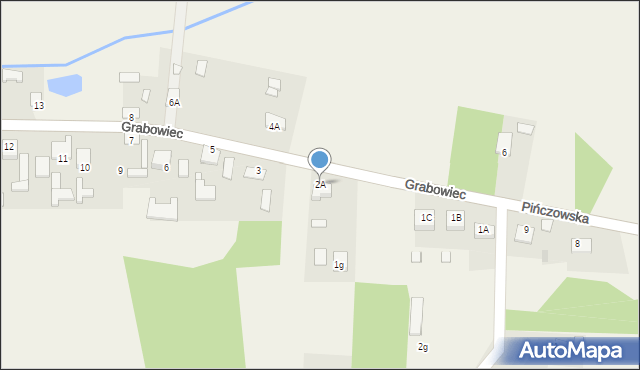 Grabowiec, Grabowiec, 2A, mapa Grabowiec