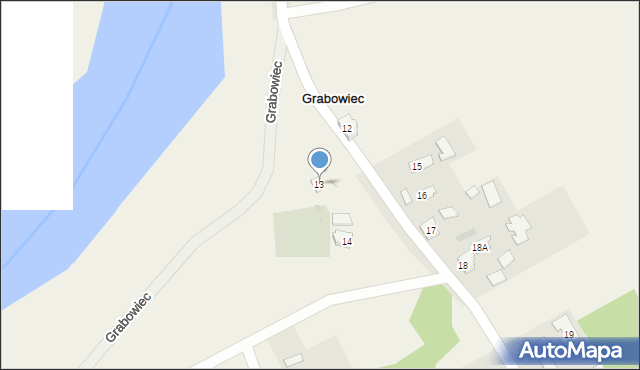 Grabowiec, Grabowiec, 13, mapa Grabowiec