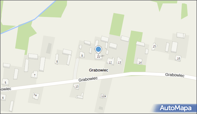 Grabowiec, Grabowiec, 11, mapa Grabowiec