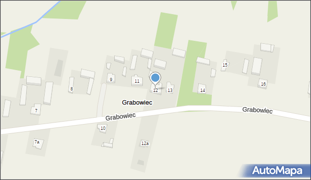 Grabowiec, Grabowiec, 12, mapa Grabowiec