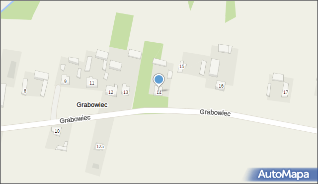 Grabowiec, Grabowiec, 14, mapa Grabowiec