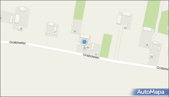 Grabowiec, Grabowiec, 20, mapa Grabowiec