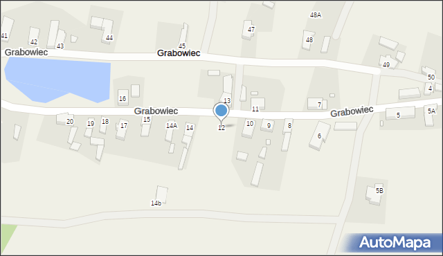 Grabowiec, Grabowiec, 12, mapa Grabowiec