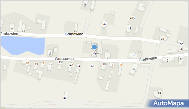 Grabowiec, Grabowiec, 13, mapa Grabowiec