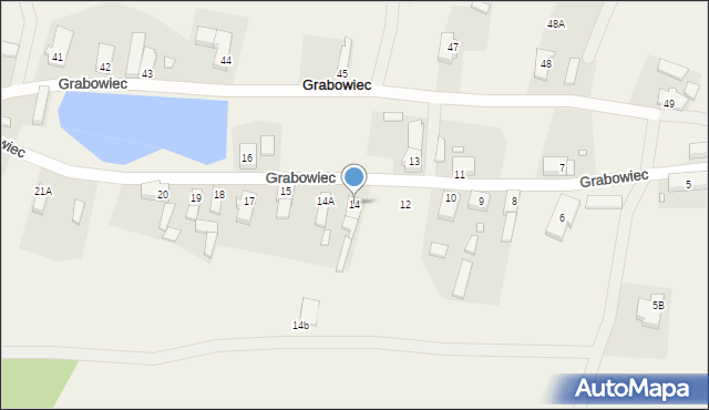 Grabowiec, Grabowiec, 14, mapa Grabowiec