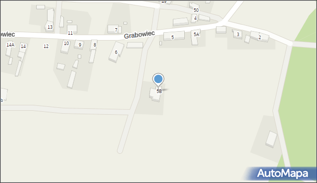 Grabowiec, Grabowiec, 5B, mapa Grabowiec