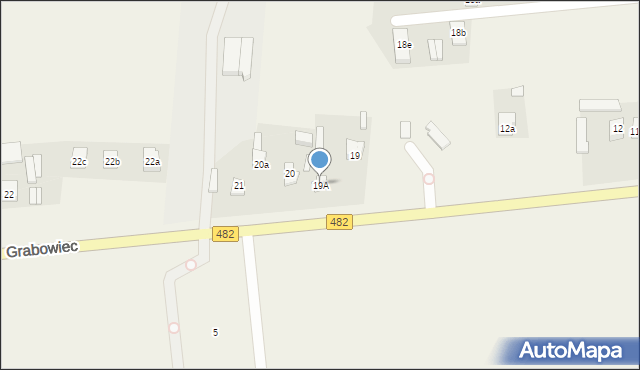 Grabowiec, Grabowiec, 19A, mapa Grabowiec