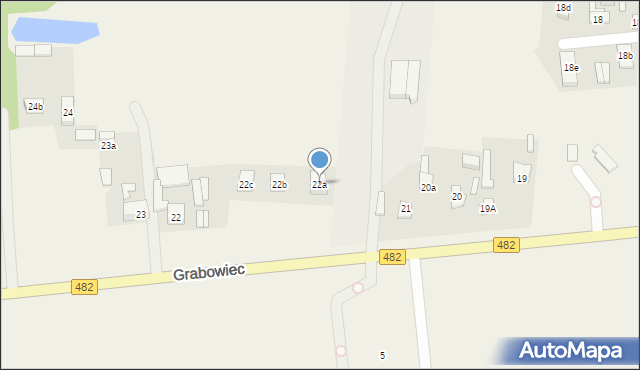 Grabowiec, Grabowiec, 22a, mapa Grabowiec