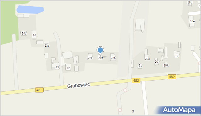 Grabowiec, Grabowiec, 22b, mapa Grabowiec