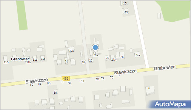 Grabowiec, Grabowiec, 28a, mapa Grabowiec