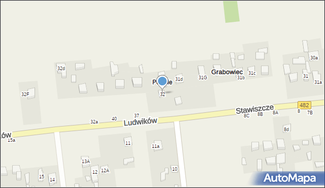 Grabowiec, Grabowiec, 32, mapa Grabowiec