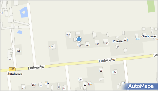 Grabowiec, Grabowiec, 32a, mapa Grabowiec