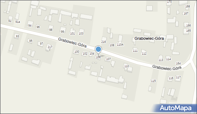 Grabowiec-Góra, Grabowiec-Góra, 106, mapa Grabowiec-Góra