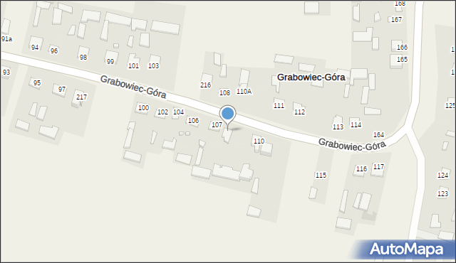 Grabowiec-Góra, Grabowiec-Góra, 109, mapa Grabowiec-Góra