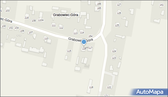 Grabowiec-Góra, Grabowiec-Góra, 116, mapa Grabowiec-Góra