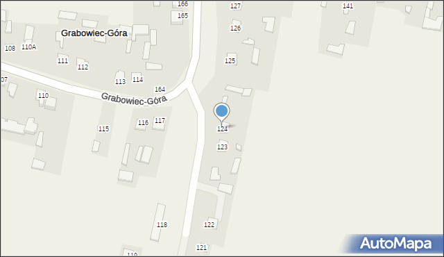 Grabowiec-Góra, Grabowiec-Góra, 124, mapa Grabowiec-Góra