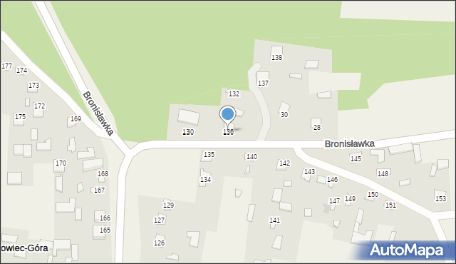 Grabowiec-Góra, Grabowiec-Góra, 136, mapa Grabowiec-Góra