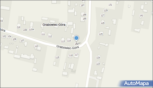 Grabowiec-Góra, Grabowiec-Góra, 164, mapa Grabowiec-Góra