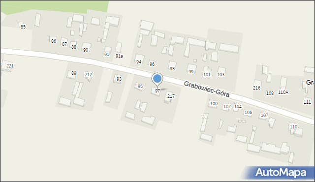 Grabowiec-Góra, Grabowiec-Góra, 97, mapa Grabowiec-Góra