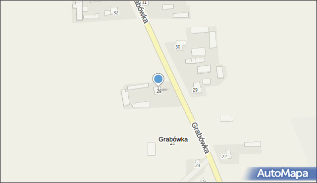 Grabówka, Grabówka, 28, mapa Grabówka