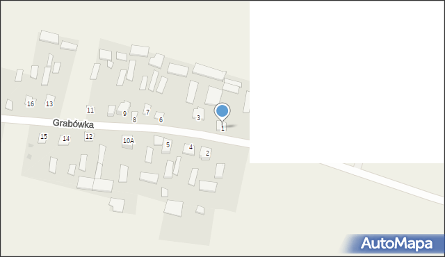 Grabówka, Grabówka, 1, mapa Grabówka