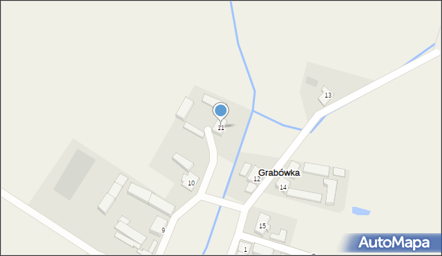 Grabówka, Grabówka, 11, mapa Grabówka