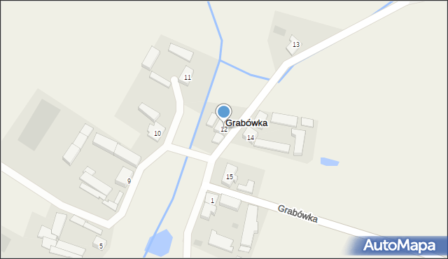 Grabówka, Grabówka, 12, mapa Grabówka