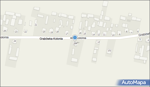 Grabówka-Kolonia, Grabówka-Kolonia, 16A, mapa Grabówka-Kolonia