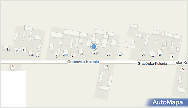 Grabówka-Kolonia, Grabówka-Kolonia, 25, mapa Grabówka-Kolonia