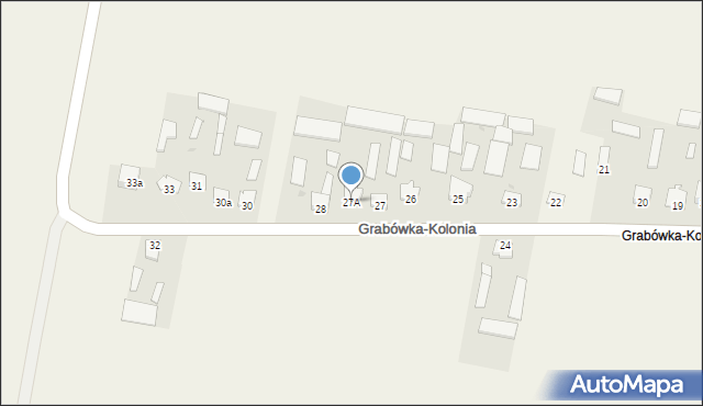 Grabówka-Kolonia, Grabówka-Kolonia, 27A, mapa Grabówka-Kolonia