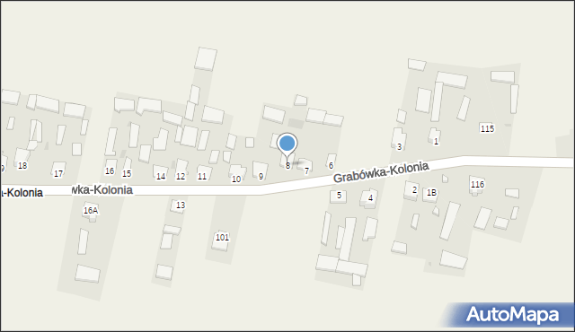 Grabówka-Kolonia, Grabówka-Kolonia, 8, mapa Grabówka-Kolonia