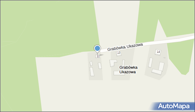 Grabówka Ukazowa, Grabówka Ukazowa, 12, mapa Grabówka Ukazowa