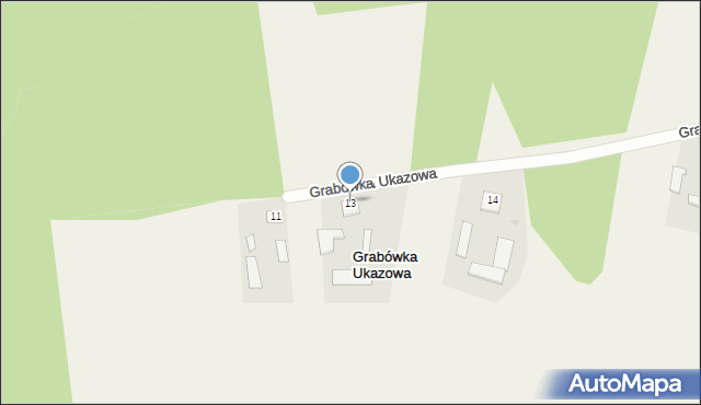 Grabówka Ukazowa, Grabówka Ukazowa, 13, mapa Grabówka Ukazowa