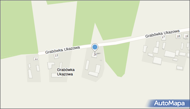 Grabówka Ukazowa, Grabówka Ukazowa, 14, mapa Grabówka Ukazowa