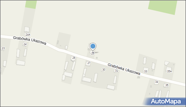 Grabówka Ukazowa, Grabówka Ukazowa, 25, mapa Grabówka Ukazowa