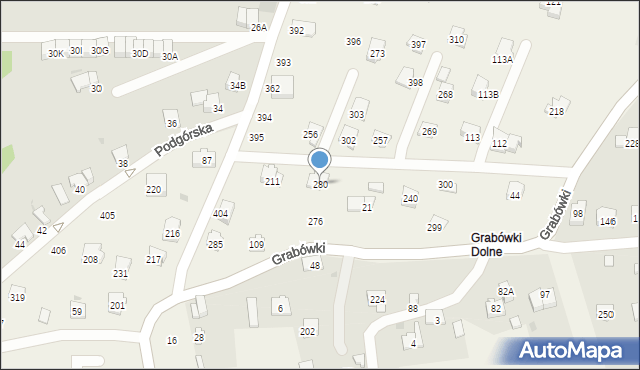 Grabówki, Grabówki, 280, mapa Grabówki