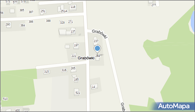 Grabówki, Grabówki, 284, mapa Grabówki