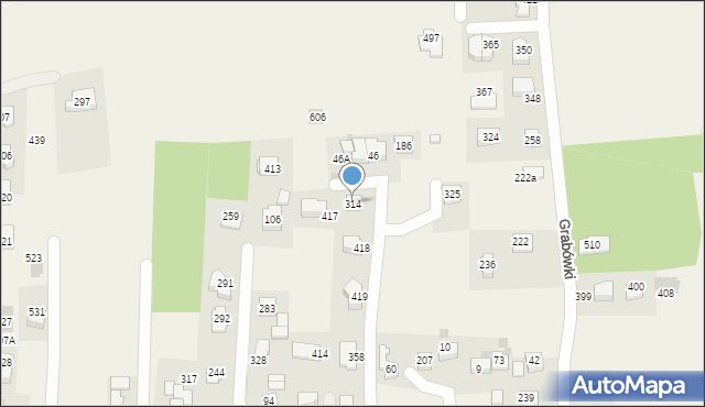 Grabówki, Grabówki, 314, mapa Grabówki