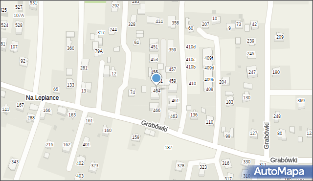 Grabówki, Grabówki, 464, mapa Grabówki