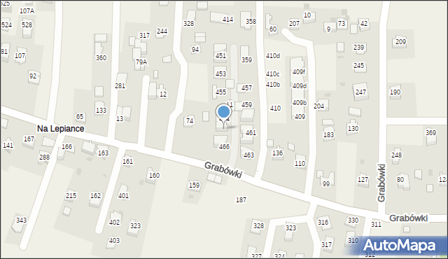 Grabówki, Grabówki, 465, mapa Grabówki