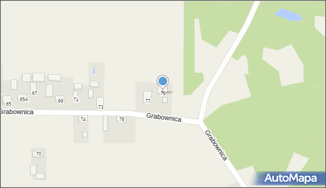 Grabownica, Grabownica, 79, mapa Grabownica