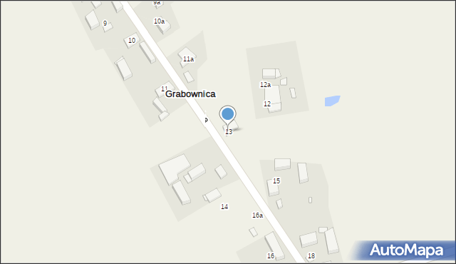 Grabownica, Grabownica, 13, mapa Grabownica