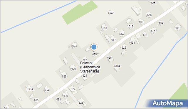 Grabownica Starzeńska, Grabownica Starzeńska, 620, mapa Grabownica Starzeńska