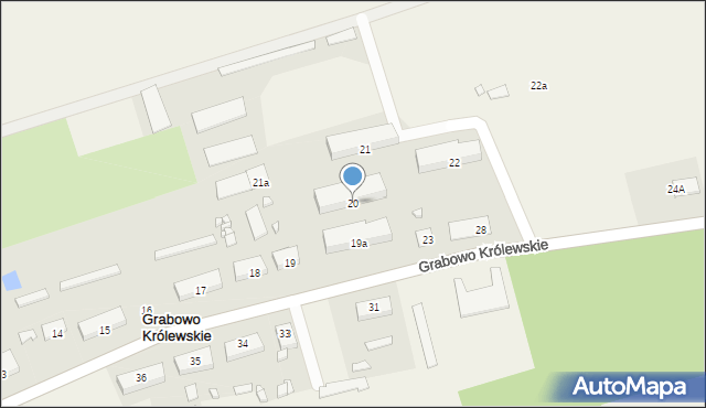 Grabowo Królewskie, Grabowo Królewskie, 20, mapa Grabowo Królewskie