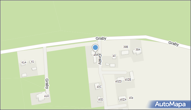 Graby, Graby, 40A, mapa Graby