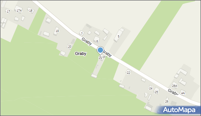 Graby, Graby, 21, mapa Graby