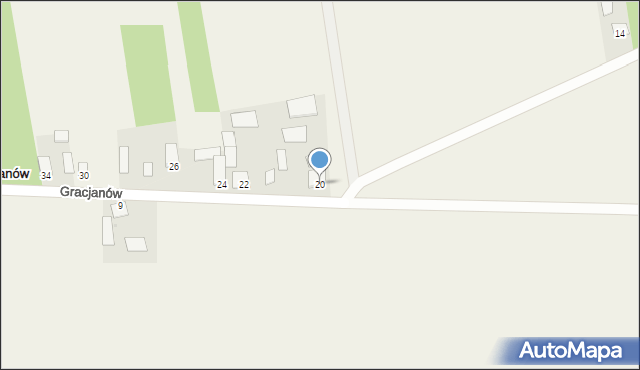 Gracjanów, Gracjanów, 20, mapa Gracjanów