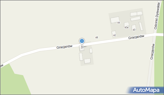 Gracjanów, Gracjanów, 23, mapa Gracjanów