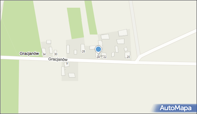 Gracjanów, Gracjanów, 24, mapa Gracjanów